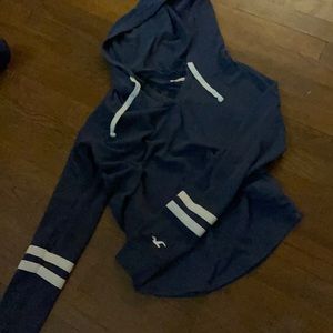 Girls Hollister blue&white hoodie(Size S)